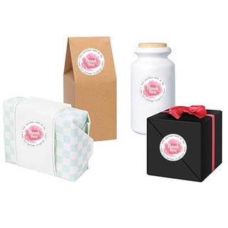 doris* 500 pegatinas de agradecimiento redondas etiquetas de sello hecho a mano para dulces caja de regalo embalaje pegatinas de agradecimiento (1)