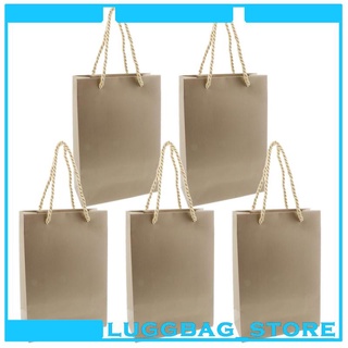 [store] 5 bolsas pequeñas de boda para compras de navidad, con asas, bolsa de papel premium, bolsa de regalo al por menor (9)