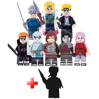 Minifigura Lego Naruto Set 4 8 Piezas + Regalo Bloques De Construccion