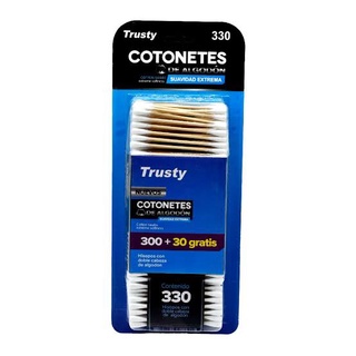 Trusty Cotonetes de algodón 330 pz
