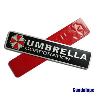 (Guadalupe) 3D aleación de aluminio paraguas Corporation Resident Evil pegatinas decoraciones insignia (3)