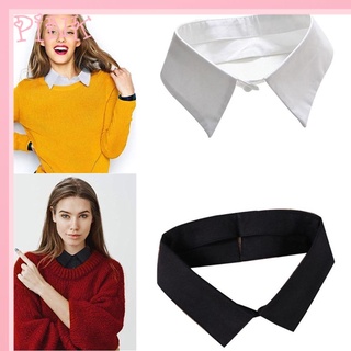 pink1 moda accesorios de ropa desmontable blusa falso cuello camisa cuello falso negro/blanco mujeres hombres algodón solapa vintage clásico