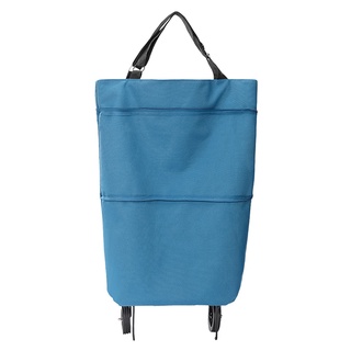 [shar1] plegable bolsa de compras carrito de comestibles sobre ruedas reutilizable bolso rojo (1)