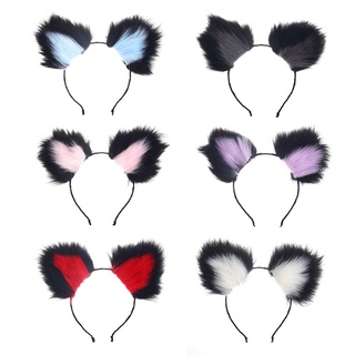 brroa mascarada de felpa aro de pelo para adultos animales orejas headwear peludo cabeza anime kitty fancy vestido cosplay accesorios