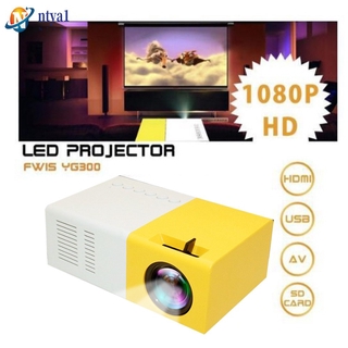 Ntaya1 Gy300 Mini proyector multimedia Led Portátil Full Hd 1080p Home Theater Usb Av @Br (1)