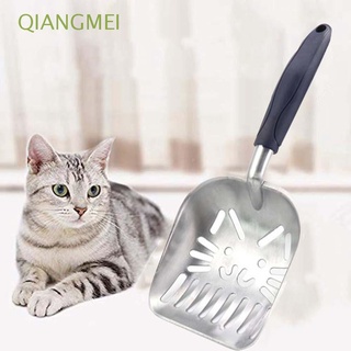 QIANGMEI - pala de arena para gatos, duradera, con mango largo Flexible, suministros para mascotas, aleación de aluminio, Metal, herramienta de limpieza, Multicolor (1)