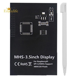 Pantalla táctil Mhs de 3.5 pulgadas 480X320 Para Raspberry Pi 4B/3B+pantalla LCD TFT LCD con pantalla táctil, negro