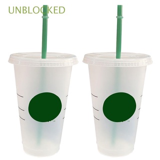 UNBLOCKED Durable Vaso de café Creativo Tazas de cafe Tazas Anti-caída Botella de agua Regalos Taza para beber Transparente El plastico Vasos/Multicolor