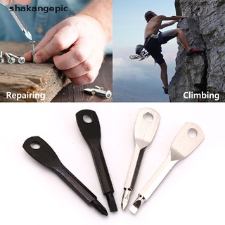 [shakangepic] herramienta de reparación de bolsillo multi mini gadget campamento llavero portátil caminata al aire libre llavero