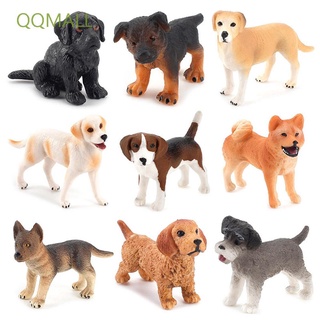 Qqmall moderno perro figura Mini Micro paisaje Animal modelo cachorro figuras realista simulación perro miniatura decoración del hogar hadas accesorios de jardín niños juguetes educativos