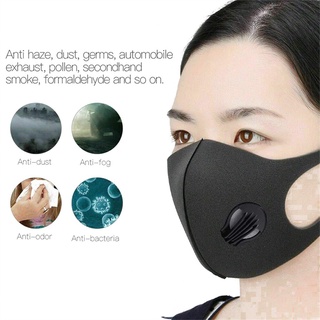 & máscara Unisex con válvula de respiración transpirable cómodo y suave reutilizable (5)