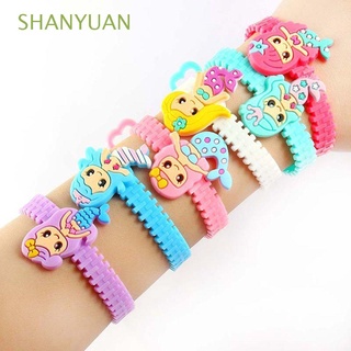SHANYUAN Colorful Mermaid Party Supplies Bangle Favors Decoration Bracelet Baby Shower 10Pcs/lot Rubber for Kids Birthday Party/Multicolor