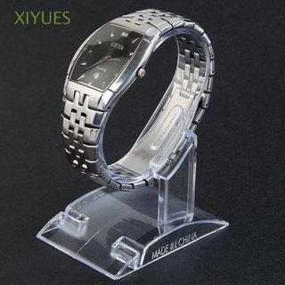 xiyues store shop muñeca de plástico reloj de pulsera soporte de exhibición transparente 10 unids/lote titular reloj minorista/multicolor