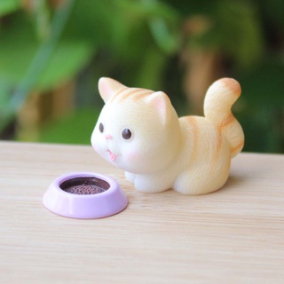 Palillo de pescado lindo figuritas mascota pequeña estatua miniaturas Micro paisaje travieso resina artesanía gato hadas jardín gatito adorno (9)