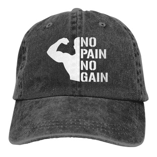 Japanese And Korean Style No Pain No Gain Mma Bodybuilding Gym Workout Training Motivation Breathable Simplicity Cowboy Baseball Cap Thanksgiving Gift