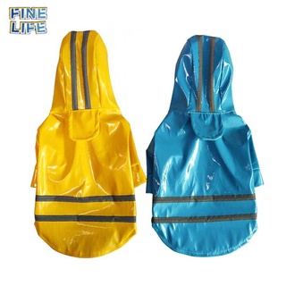 [7.27] impermeable para mascotas al aire libre con capucha impermeable chaquetas impermeables con líneas reflectantes (1)