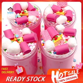 <TUR> DIY Cake Beads Soft Non Sticky Putty Mud Plasticine Slime Anti-stress Kids Toy