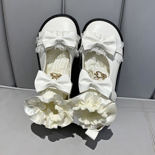 Zapatos De Tacón Bajo Cuero Para Japonés lolita Estudiante Suave Niña Mellu Encaje Pequeño lo Girl jiumei23 . my4.21 (1)