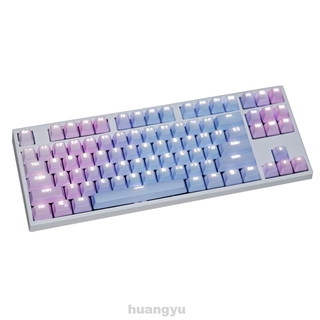 PBT teclado mecánico decorativo teclado conjunto de teclas de Color arco iris colorido doble tiro