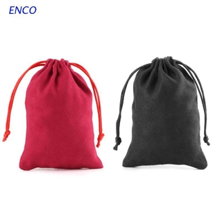 ENCO 1pc gamuza dados bolsa D&D franela bolsa de Tarot tarjeta joyería cordón bolsa de almacenamiento