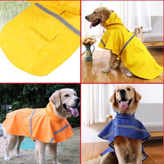 Impermeable ropa de perro ligera chamarra de lluvia Poncho con tira reflectante