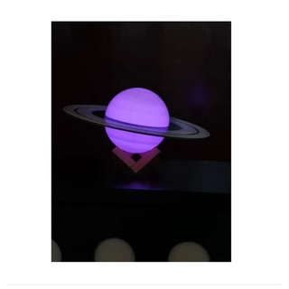 Lampara de Saturno Real en 3D. Decoracion Luz de noche planeta Saturno. (4)