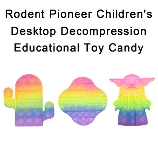juguete para aliviar el estrés pop it arco iris redondo fidget presente alivio burbuja empuje juguete pop it niños n3t3