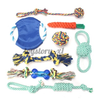 Focuspet Pet Dog Puppy Cat Rope Cotton Interactive Teething Teeth Chew Knot Toy