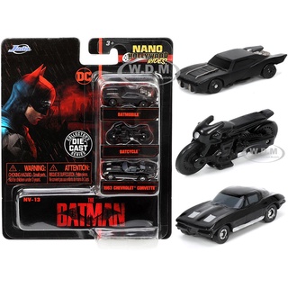 Set 3 Vehiculos NANO Metalfigs Batimovil Batman 2022 Pattinson JADA TOYS OFERTA!