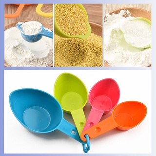 Cuchara de plástico para hornear pasteles diy con escala creativa de Color cuchara medidora de cocina herramientas para hornear (1)