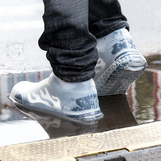 Rain impermeable cubierta de zapatos antideslizante resistente al desgaste inferior conveniente a prueba de lluvia espesar botas de lluvia plegables