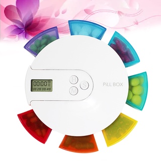 beauty digital weekly pill organizer 7 compartimentos de colores con recordatorio de alarma para suplementos