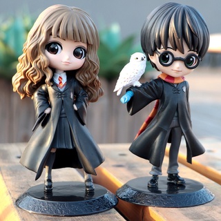 juguetes figuras anime juguetes para niños Harry Potter Hermione Figura de juguete movible Q-muñeco de acción de ojos grandes para niños y niñas, personajes de película, decoraciones familiares, regalos de navidad (1)