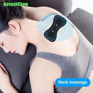 banyanshaw estimulador eléctrico cervical cuello espalda masajeador de muslo alivio del dolor parche de masaje ffg