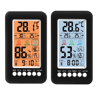 aot digital higrómetro interior termómetro preciso temperatura medidor de humedad reloj