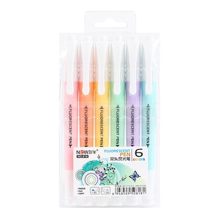 paquete de 6 rotuladores marcadores de oficina suministros de escritura multicolor rotulador (4)