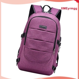 [XMEYRMGG] Anti-theft Men Laptop Notebook Backpack USB Charge Port Travel Bag