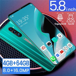 Rino3 Fone 4+64GB Handphone 5.8Inch Handfon Murah Mobile Phones Android 9.1 Smart Phone Face ID Smartphone 3G/GSM Smartphone