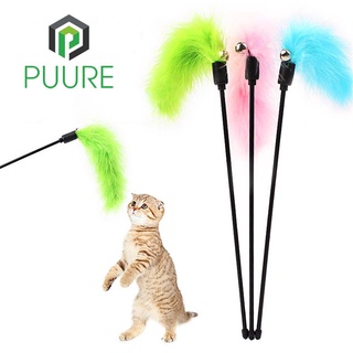 color aleatorio premium mascota juguete interactivo colorido plumas de pavo tease gato palo