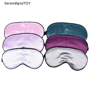 serendipiatoy - máscara de ojos de seda pura imitada para dormir, diseño de viaje, relax, venda caliente