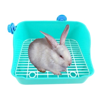 Caja de arena para conejos - Inodoro para mascotas Jaula de arena de esquina para inodoro Caja de orinal Entrenador