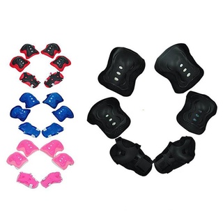 6 Pieces Kids Outdoor Sports Protective Clothing Knee Pads Elbow Pads Wrist Guards Roller Skates Safety