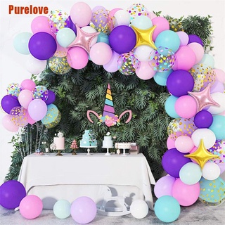 [Purelove] 138Pcs Sirena Unicornio Globo Arco Kit Guirnalda Para Niños Ainbow Fiesta De Cumpleaños