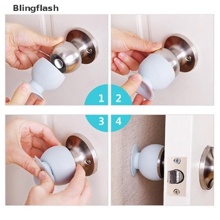 Blingflash - pomo de puerta (2 unidades, Protector de pared de goma, tapón de manija de puerta, almohadilla antigolpes)