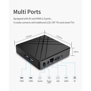 Caja De red Para Tv Amlogic 4k Hd Player con conexión multipuerto (6)