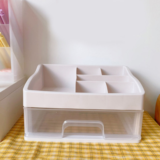 Richu* encantadora caja de almacenamiento de plástico para ahorrar espacio, lápices de gran capacidad, organizador de escritorio (6)