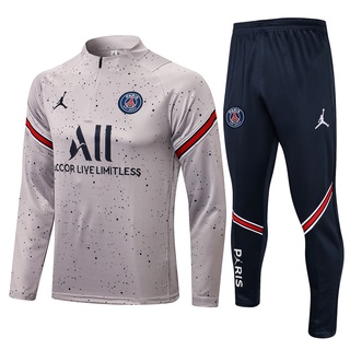 21/22 alta calidad PSG Paris macho gris fútbol Kit de entrenamiento