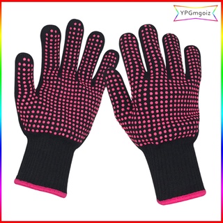 [artículos de moda] 2 guantes resistentes al calor guantes de dedo cómodos duraderos, herramientas de silicona para alisadores de pelo, curvado, pelo