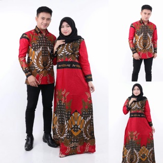 Pareja original Batik camisa Sarimbit pareja Batik pareja familia uniforme túnica conjunto de camisa