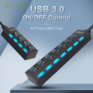 boloni adaptador de alta velocidad usb divisor de 4 puertos usb hub 2.0 7 puertos negro usb hub 3.0 accesorios de ordenador